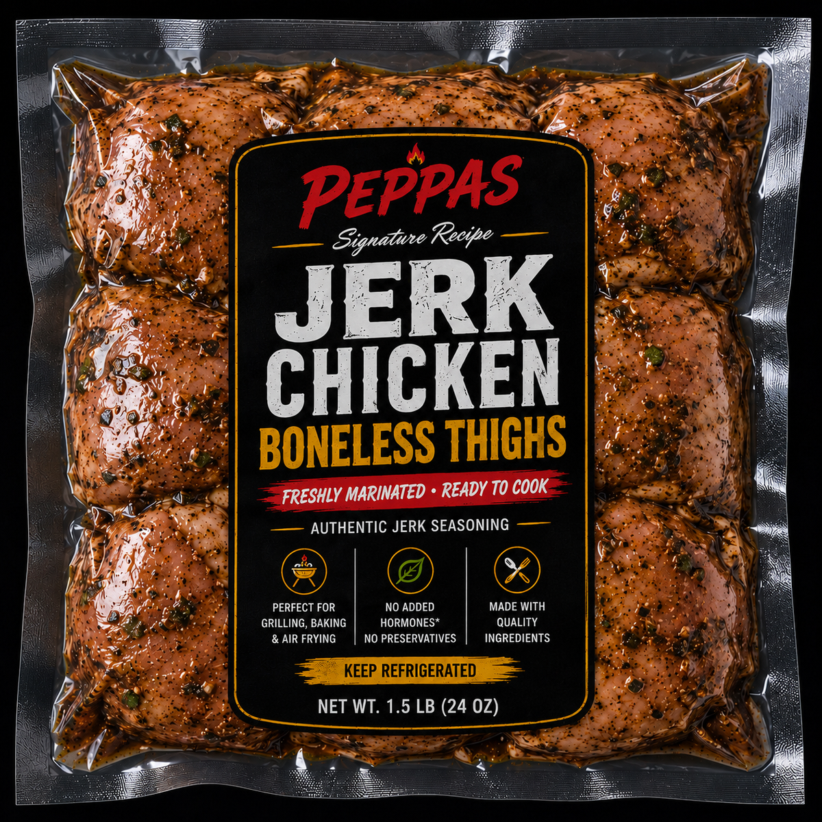 Authentic Jerk Marinated Chicken Thighs